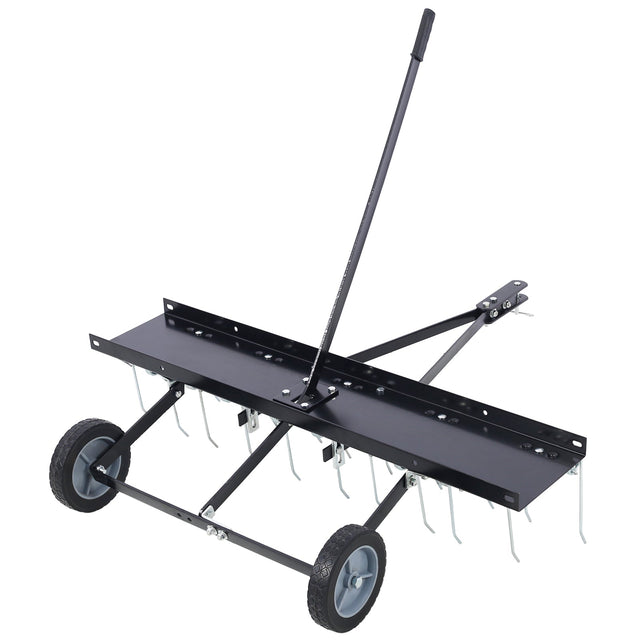 40 - Inch Lawn Sweeper Tow Behind Dethatcher - Black - Fab Heavy Parts
