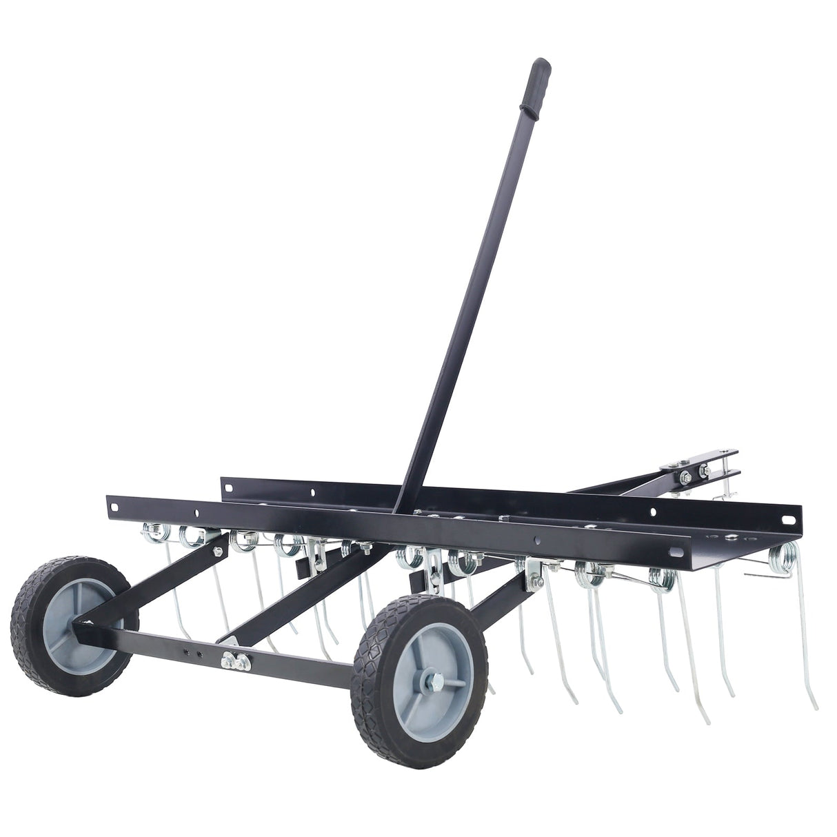 40 - Inch Lawn Sweeper Tow Behind Dethatcher - Black - Fab Heavy Parts
