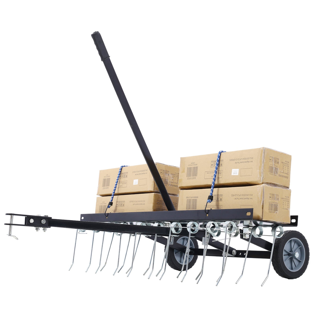 40 - Inch Lawn Sweeper Tow Behind Dethatcher - Black - Fab Heavy Parts