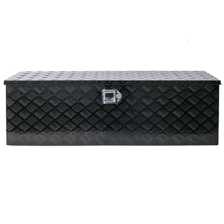 40 Inch Tool Box Aluminum Heavy Duty Tool Box w/ Lock Keys 48x15x15 inch - Black - Fab Heavy Parts