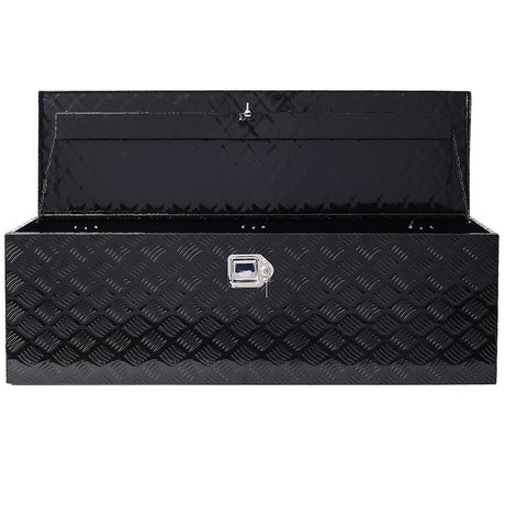 40 Inch Tool Box Aluminum Heavy Duty Tool Box w/ Lock Keys 48x15x15 inch - Black - Fab Heavy Parts