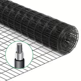 40 Inch x 99 FT Black Vinyl - Coated 16 Gauge Metal Mesh Fence Rust - Resistant Welded Wire Support for Poultry Cages Garden Protection and Pet Enclosures - Fab Heavy Parts