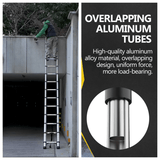 4.1 - Meter Telescopic Ladder Aluminum Non Slip Feet Maximum Capacity of 300 Lbs - Fab Heavy Parts