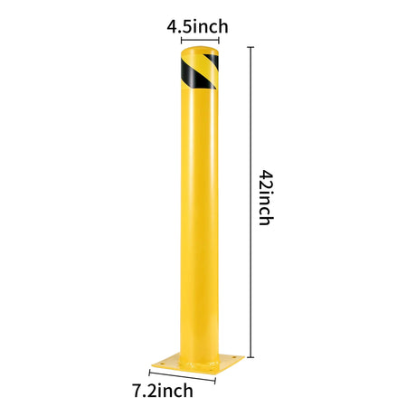 42 - inch 2 - pack of Security Bollard for Parking Lot Storefronts Entrance Sidewalk and Traffic - sensitive Areas - Fab Heavy Parts