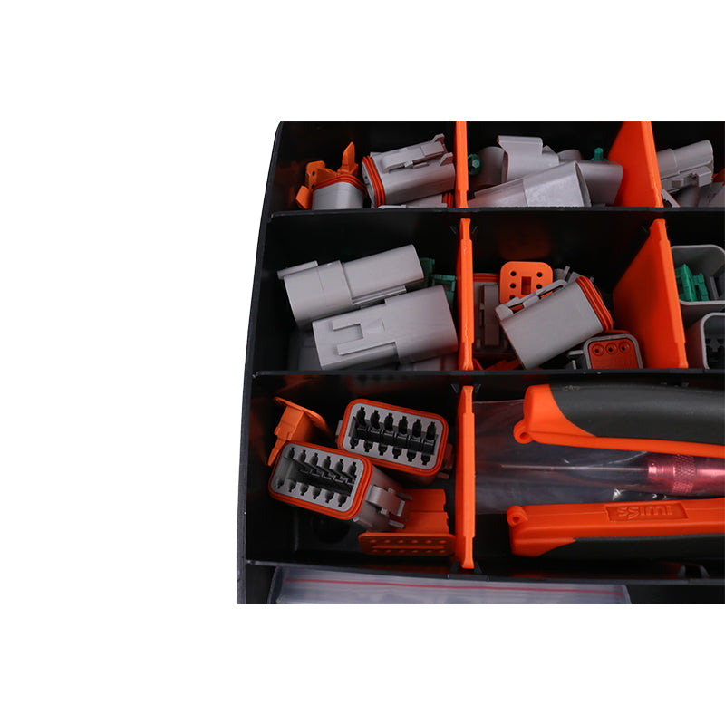 432-teiliges Kit mit massiven Kontakten und Werkzeugen für Deutsch DT-Stecker 14–16 AWG