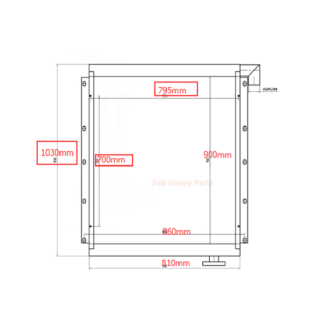 Für Hitachi Bagger EX400-3 Hydraulikölkühlerbaugruppe 4333473