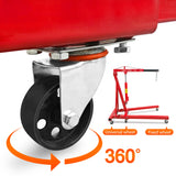 4400 lbs Folding Hydraulic Engine Hoist with Lever Heavy Duty with 6 Iron Caster Wheels - Fab Heavy Parts