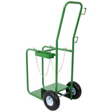440lbs Capacity Cylinder Cart Welding Cylinder Hand Truck Large Dual Oxygen Tank - Green - Fab Heavy Parts