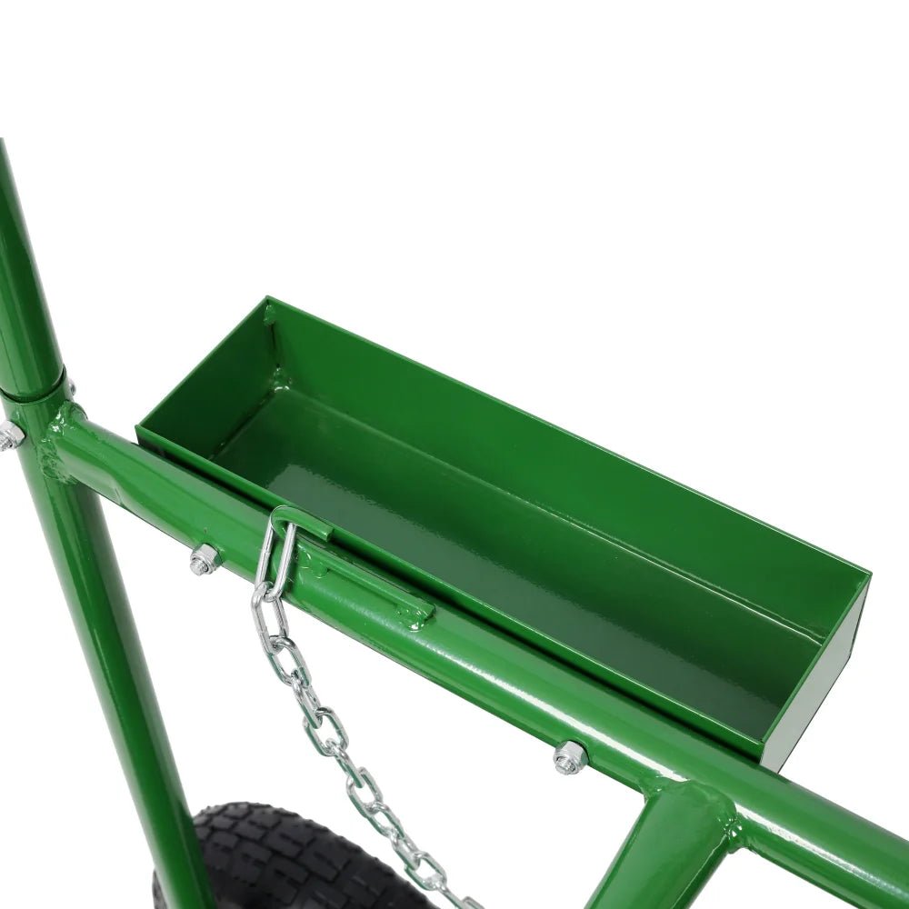 440lbs Capacity Cylinder Cart Welding Cylinder Hand Truck Large Dual Oxygen Tank - Green - Fab Heavy Parts