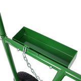 440lbs Capacity Cylinder Cart Welding Cylinder Hand Truck Large Dual Oxygen Tank - Green - Fab Heavy Parts