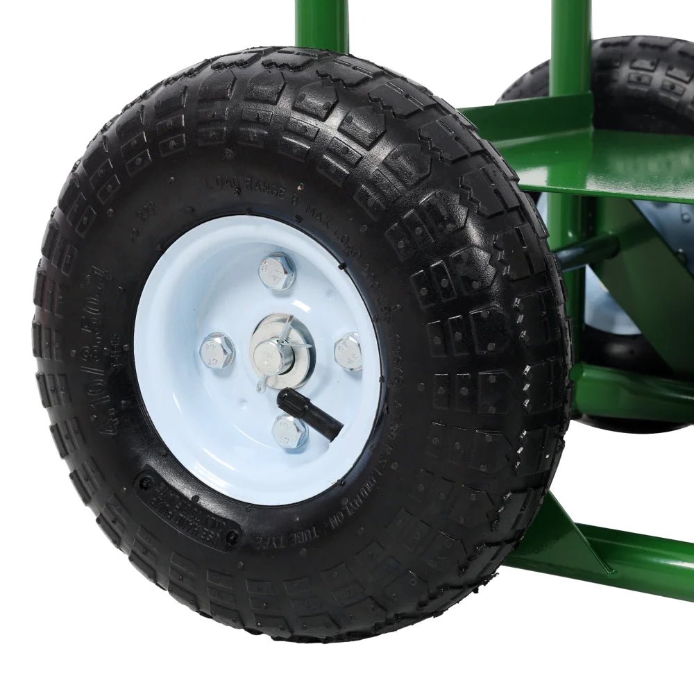 440lbs Capacity Cylinder Cart Welding Cylinder Hand Truck Large Dual Oxygen Tank - Green - Fab Heavy Parts