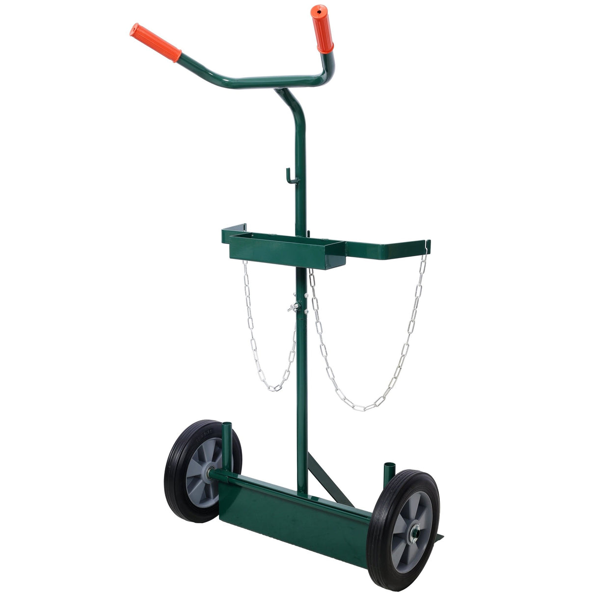440lbs Capacity Cylinder Cart Welding Hand Truck Large Dual Oxygen Tank Dolly With 10 - Inch Solid Rubber Wheels - Fab Heavy Parts