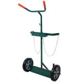 440lbs Capacity Cylinder Cart Welding Hand Truck Large Dual Oxygen Tank Dolly With 10 - Inch Solid Rubber Wheels - Fab Heavy Parts