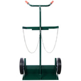 440lbs Capacity Cylinder Cart Welding Hand Truck Large Dual Oxygen Tank Dolly With 10 - Inch Solid Rubber Wheels - Fab Heavy Parts