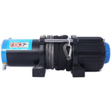 4500 lb Electric Winch 12V Waterproof Synthetic Rope Trailer with Wired and Wireless Remote - Fab Heavy Parts