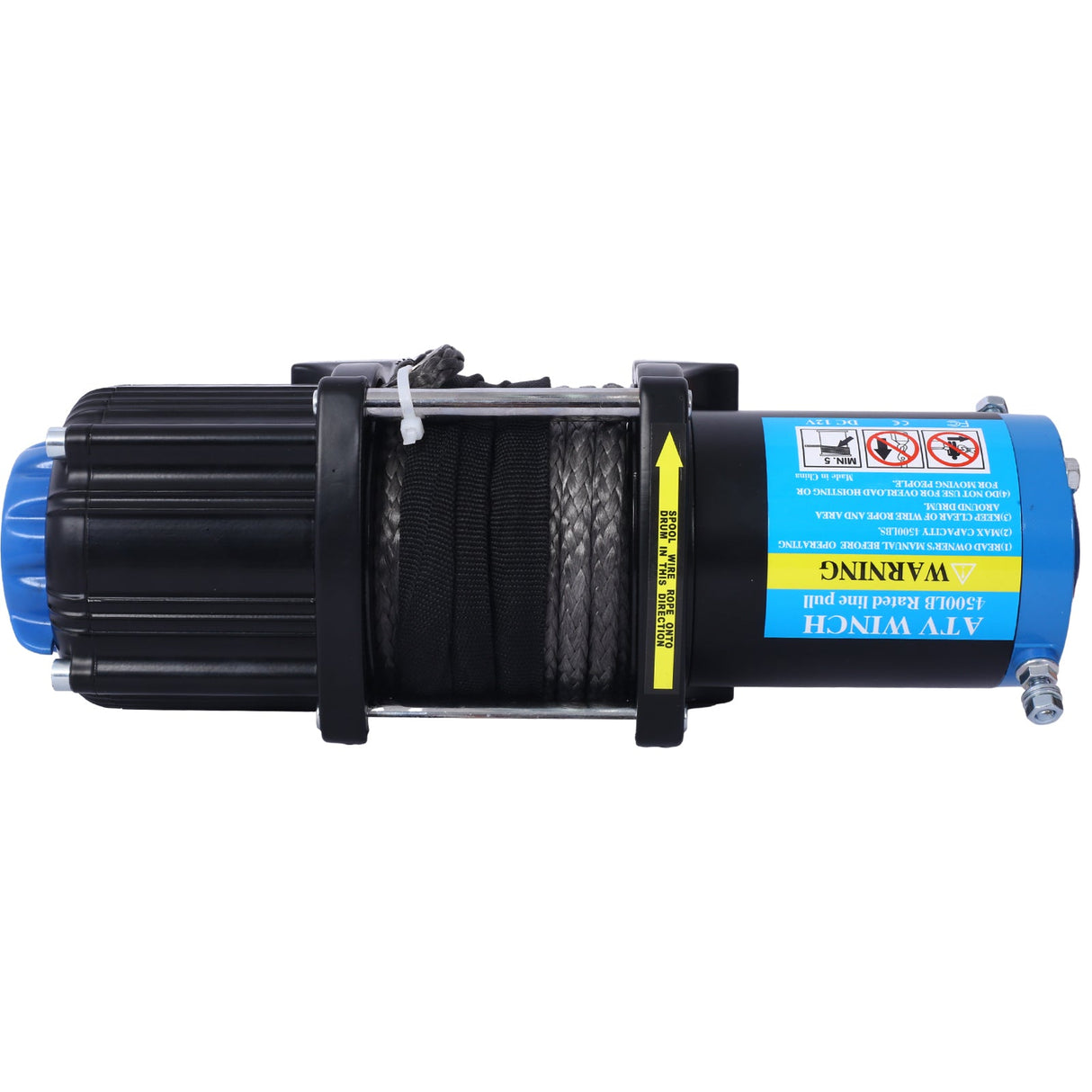 4500 lb Electric Winch 12V Waterproof Synthetic Rope Trailer with Wired and Wireless Remote - Fab Heavy Parts