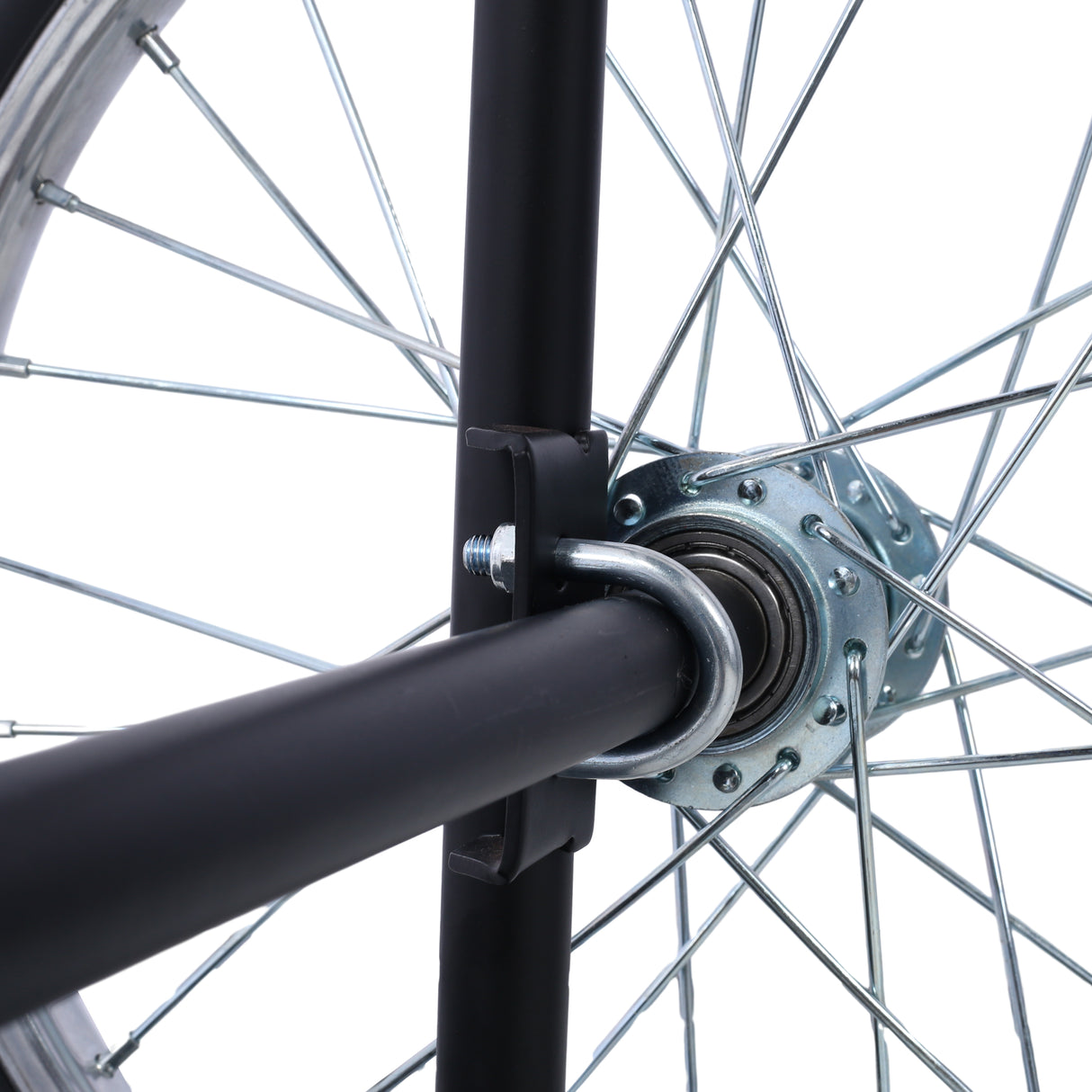 Large Dual Oxygen Tank Cart Dolly with Double Cylinder 20" Pneumatic Wheels Two Fastening Belts--Black