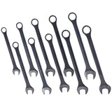 10 PCS SAE Jumbo Combination Wrench Set Extra Large Black-Oxide 1-5/16" - 2" kasama ang Pouch