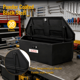 46“X18”X14.5“ Trailer Tongue Box with Lock and Keys Heavy Duty Steel 6.7 CUFT Capacity - Black - Fab Heavy Parts