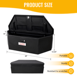 46“X18”X14.5“ Trailer Tongue Box with Lock and Keys Heavy Duty Steel 6.7 CUFT Capacity - Black - Fab Heavy Parts