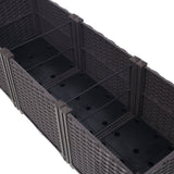 47.2" L X 15.7" D X 14.7" H Deep Raised Garden Bed Plastic Planter Boxes for Vegetables Flowers Herbs and Succulents Self - Watering Raised - Brown - Fab Heavy Parts