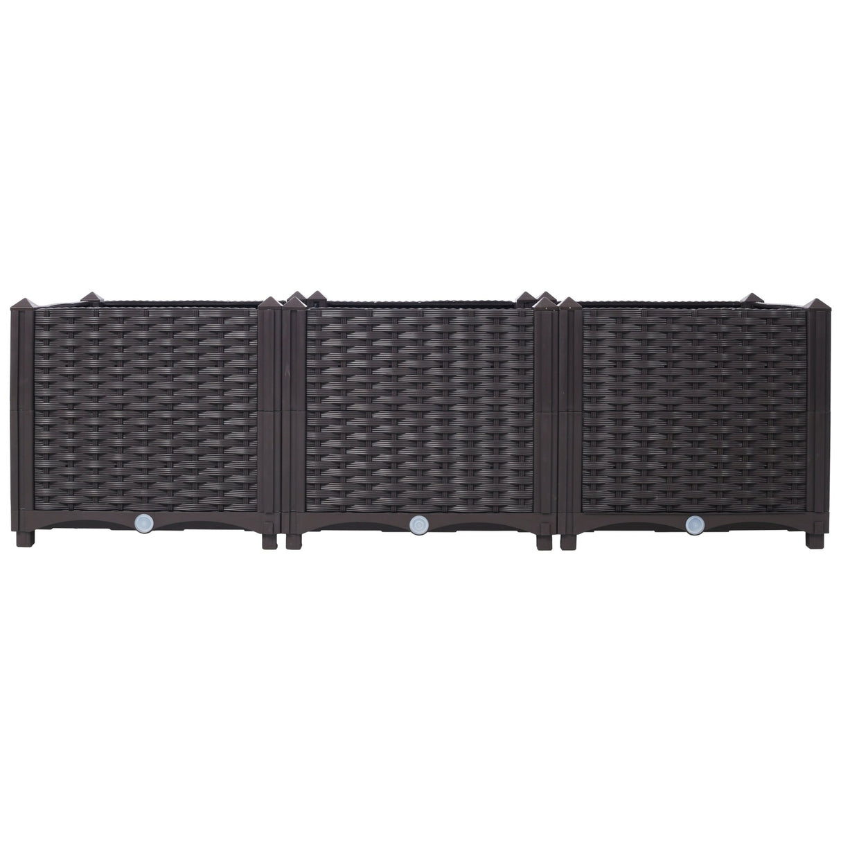 47.2" L X 15.7" D X 14.7" H Deep Raised Garden Bed Plastic Planter Boxes for Vegetables Flowers Herbs and Succulents Self - Watering Raised - Brown - Fab Heavy Parts