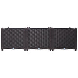 47.2" L X 15.7" D X 14.7" H Deep Raised Garden Bed Plastic Planter Boxes for Vegetables Flowers Herbs and Succulents Self - Watering Raised - Brown - Fab Heavy Parts