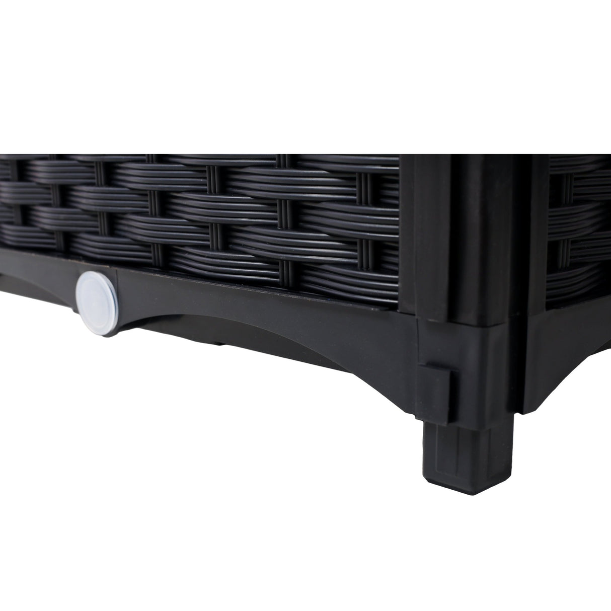 47.2"x15.7"x27.7" Elevated Planter Garden Box with Drainage Plug Raised Beds for Vegetable/Flower/Herb Outdoor Standing Gardening Kit - Black - Fab Heavy Parts