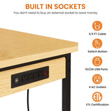 48'' Adjustable Wooden Workbench with Pegboard and Wheels with AC/USB Outlet Hooks Shelf Heavy Duty 1600 lb. Capacity - Fab Heavy Parts