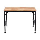 48' Heavy - Duty Adjustable Workbench Wood W/Rubber Pads 2000 Lbs Capacity - Fab Heavy Parts