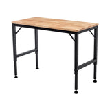 48' Heavy - Duty Adjustable Workbench Wood W/Rubber Pads 2000 Lbs Capacity - Fab Heavy Parts