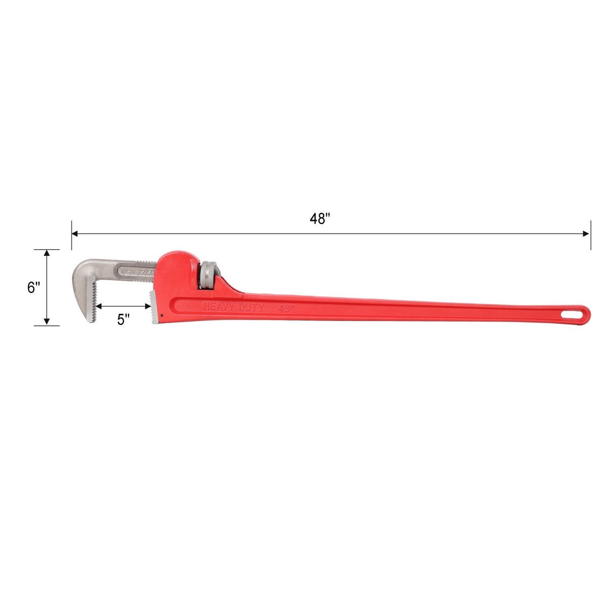 48 - inch Heavy - Duty Adjustable Straight Pipe Wrench Reliable & Durable Cast Steel - Fab Heavy Parts