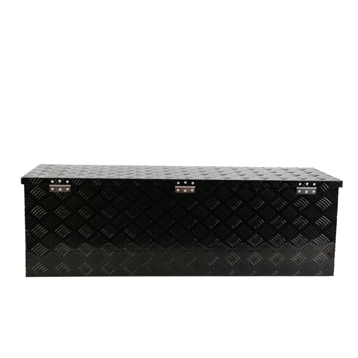 48 Inch Truck Box Heavy Duty Aluminum Stripes Plated Tool Long Box with Lock and Key 48"×15.2"×15.2" - Fab Heavy Parts