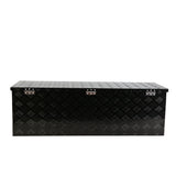48 Inch Truck Box Heavy Duty Aluminum Stripes Plated Tool Long Box with Lock and Key 48"×15.2"×15.2" - Fab Heavy Parts