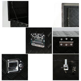 48 Inch Truck Box Heavy Duty Aluminum Stripes Plated Tool Long Box with Lock and Key 48"×15.2"×15.2" - Fab Heavy Parts