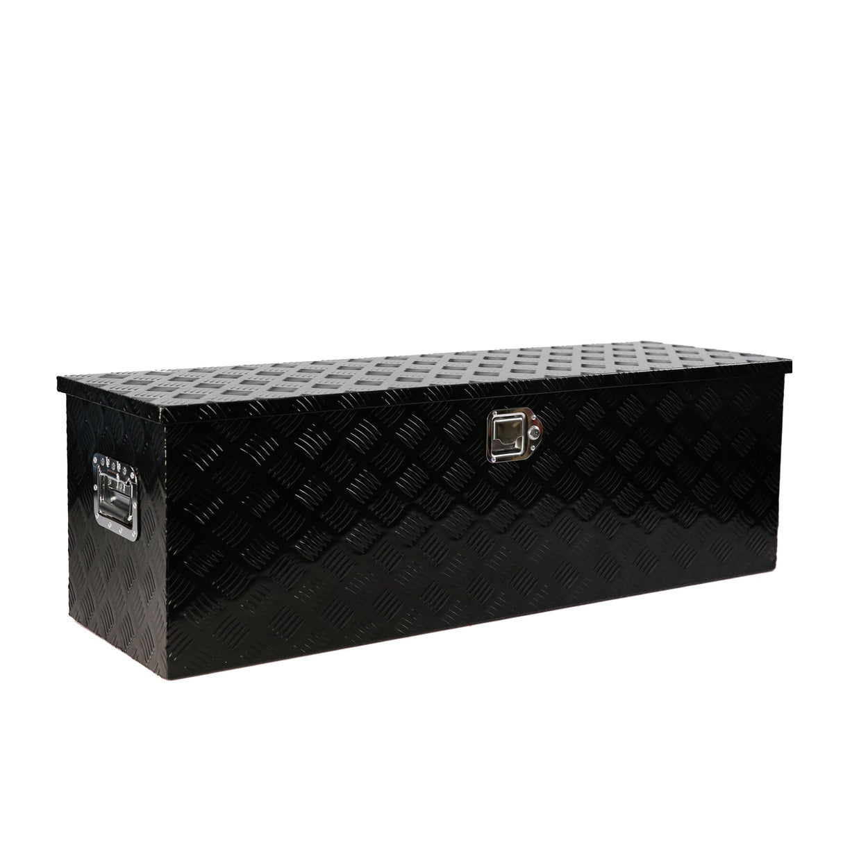 48 Inch Truck Box Heavy Duty Aluminum Stripes Plated Tool Long Box with Lock and Key 48"×15.2"×15.2" - Fab Heavy Parts