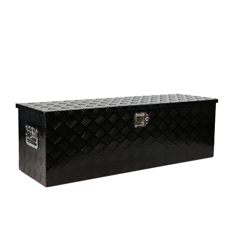 48 Inch Truck Box Heavy Duty Aluminum Stripes Plated Tool Long Box with Lock and Key 48"×15.2"×15.2" - Fab Heavy Parts