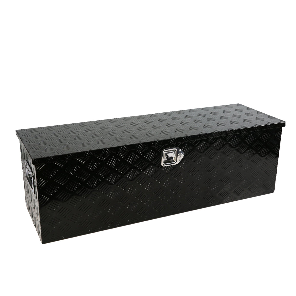 48 Inch Truck Box Heavy Duty Aluminum Stripes Plated Tool Long Box with Lock and Key 48"×15.2"×15.2" - Fab Heavy Parts