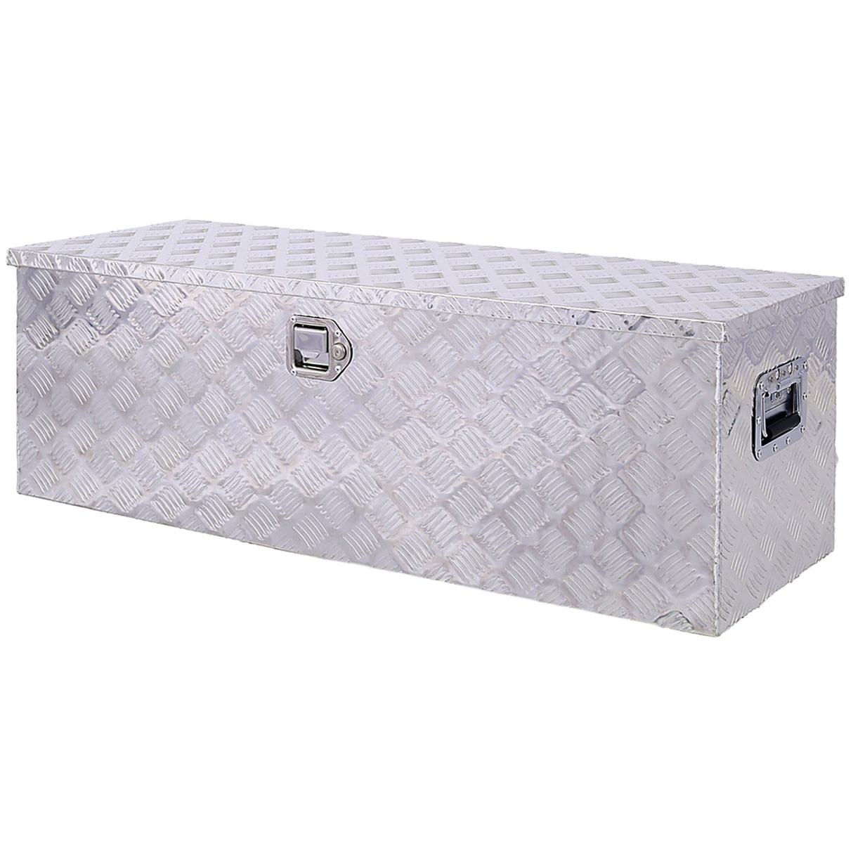 48 Inch Truck Tool Box Aluminum Tool Box Heavy Duty w/Lock Keys 48x15x15inch - Silver - Fab Heavy Parts