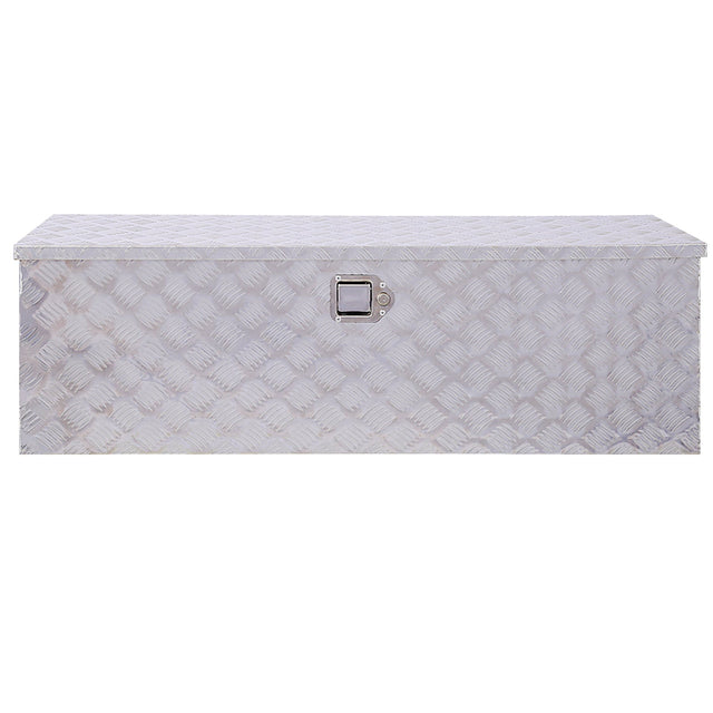 48 Inch Truck Tool Box Aluminum Tool Box Heavy Duty w/Lock Keys 48x15x15inch - Silver - Fab Heavy Parts