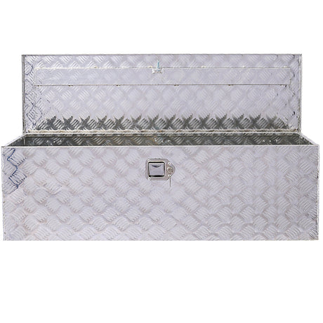48 Inch Truck Tool Box Aluminum Tool Box Heavy Duty w/Lock Keys 48x15x15inch - Silver - Fab Heavy Parts
