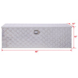 48 Inch Truck Tool Box Aluminum Tool Box Heavy Duty w/Lock Keys 48x15x15inch - Silver - Fab Heavy Parts