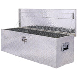 48 Inch Truck Tool Box Aluminum Tool Box Heavy Duty w/Lock Keys 48x15x15inch - Silver - Fab Heavy Parts