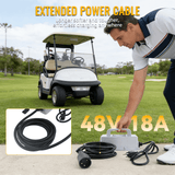 48V 18A Golf Cart Battery Charger with 3 - Pin Round Plug for Lead - Acid Batteries Fits for Club Car - Fab Heavy Parts