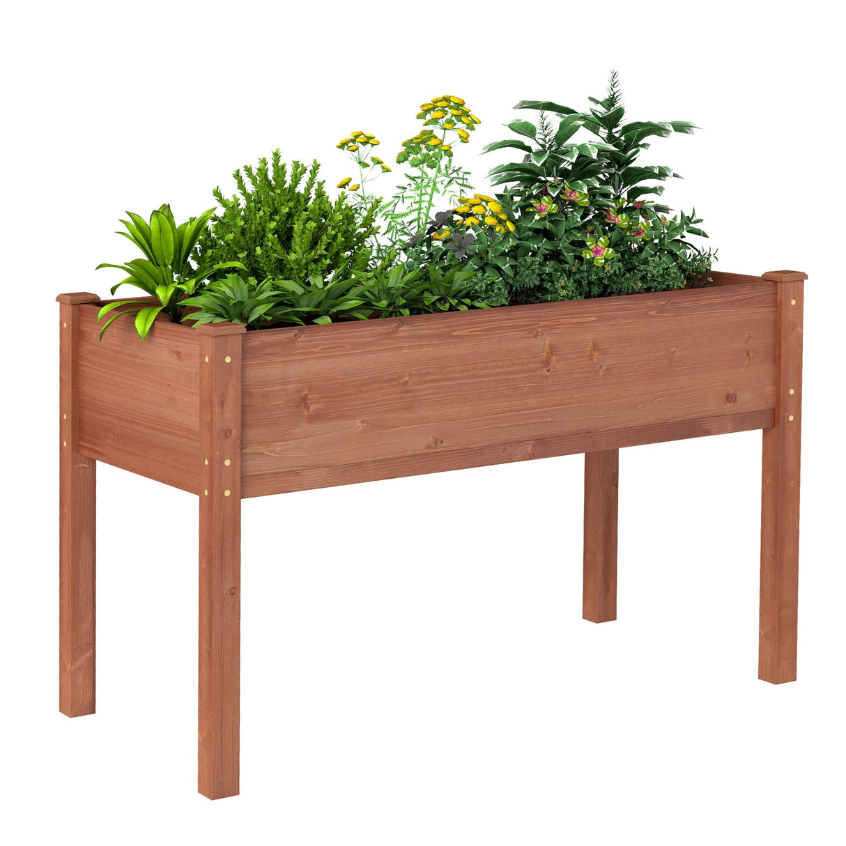 48x24x30 inch Raised Garden Bed with Legs Elevated Wooden Planter Box - Fab Heavy Parts