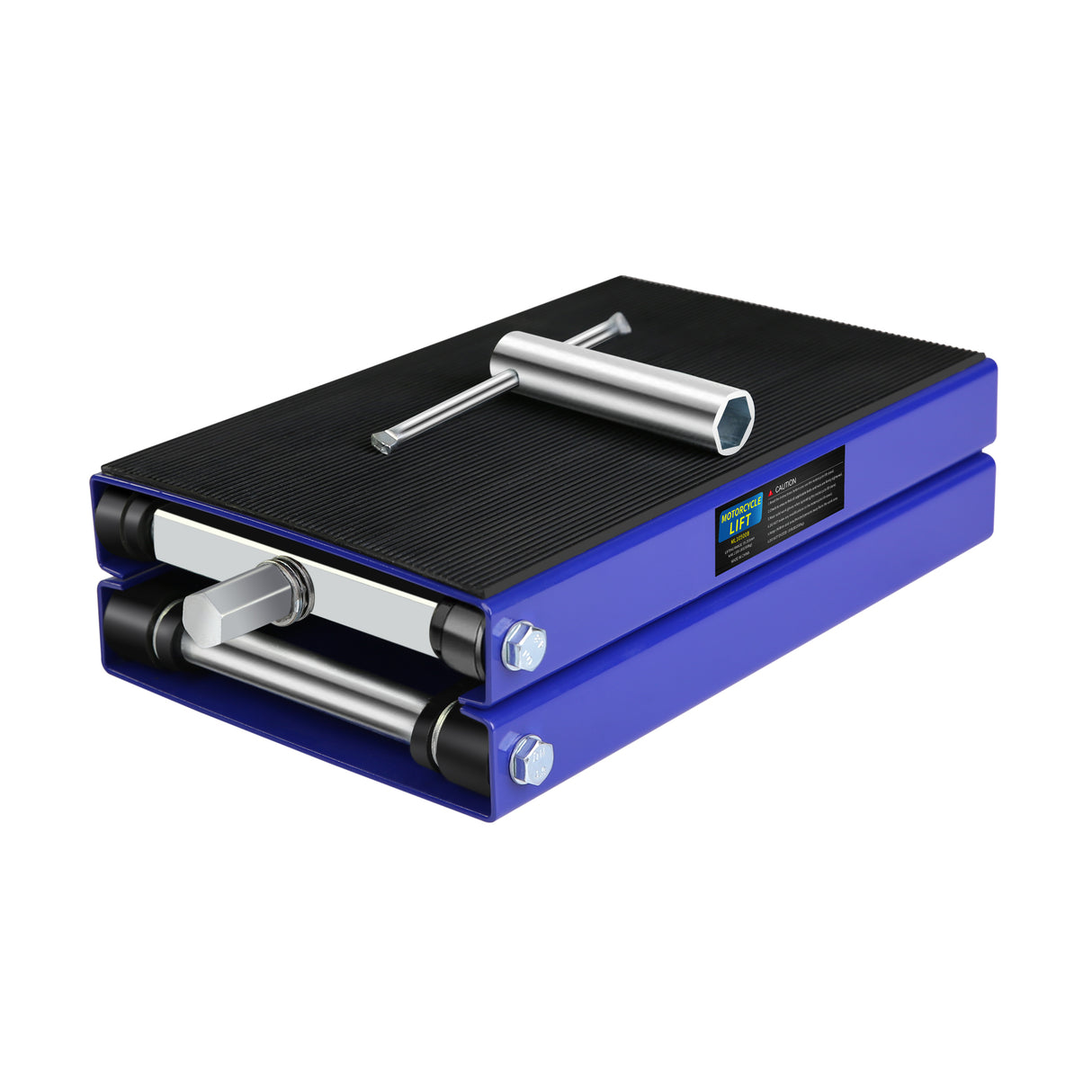 Podnośnik nożycowy motocyklowy o udźwigu 1100 funtów z szerokim pokładem i agrafką Podnośnik centralny 3,7–14 cali Stojak korbowy Stal do rowerów ulicznych Rowery cruiser Touring