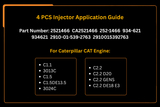 Inyector de 4 Uds 252-1466 2521466 compatible con Caterpillar CAT Engne 3013C C1.1 C1.5 3024C C2.2