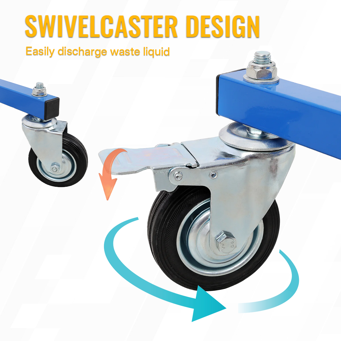 Adjustable Height Paint Hanger Drying Rack Mobile Painting Stand with 6 Hanging Hooks--Blue