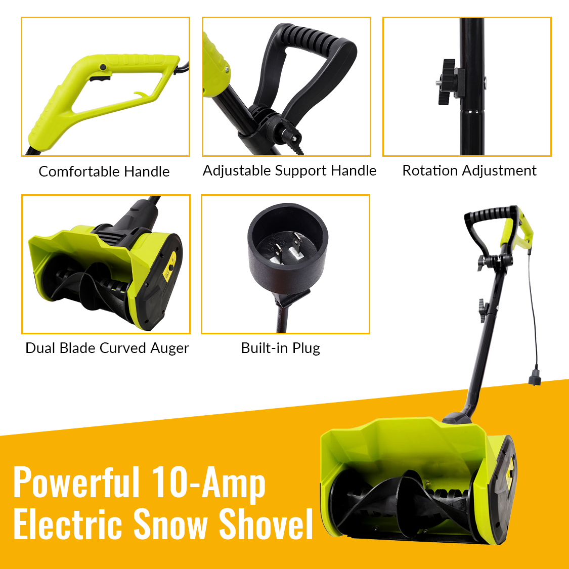 12-Inch Corded Snow Blower 120V-60Hz ETL Certificate