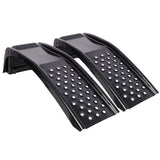Heavy Duty Solid Steel Car Ramp 8000 LBS Capacity Auto Service Ramp Pack of 2 Vehicle Ramps for Truck, SUV, Car Maintenance & Oil Change--Black